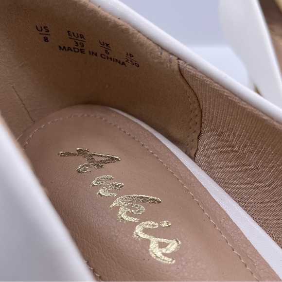 ANKIS low heel comfortable womens white pumps Size 8 - Picture 11 of 15